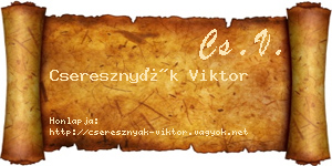 Cseresznyák Viktor névjegykártya