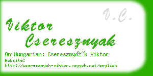 viktor cseresznyak business card